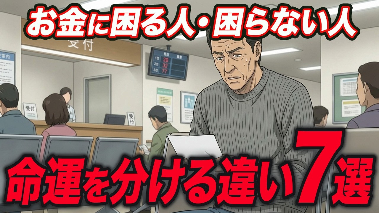 老後にお金に困る人と困らない人。致命的な違い7選【シニア朗読アニメ】