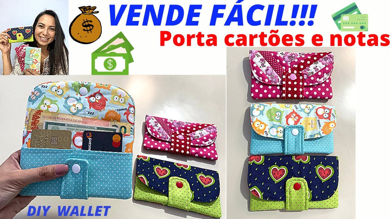 🌟CARTEIRA FÁCIL DE FAZER 🌟 UTILIZE SEUS RETALHOS - DIY WALLET