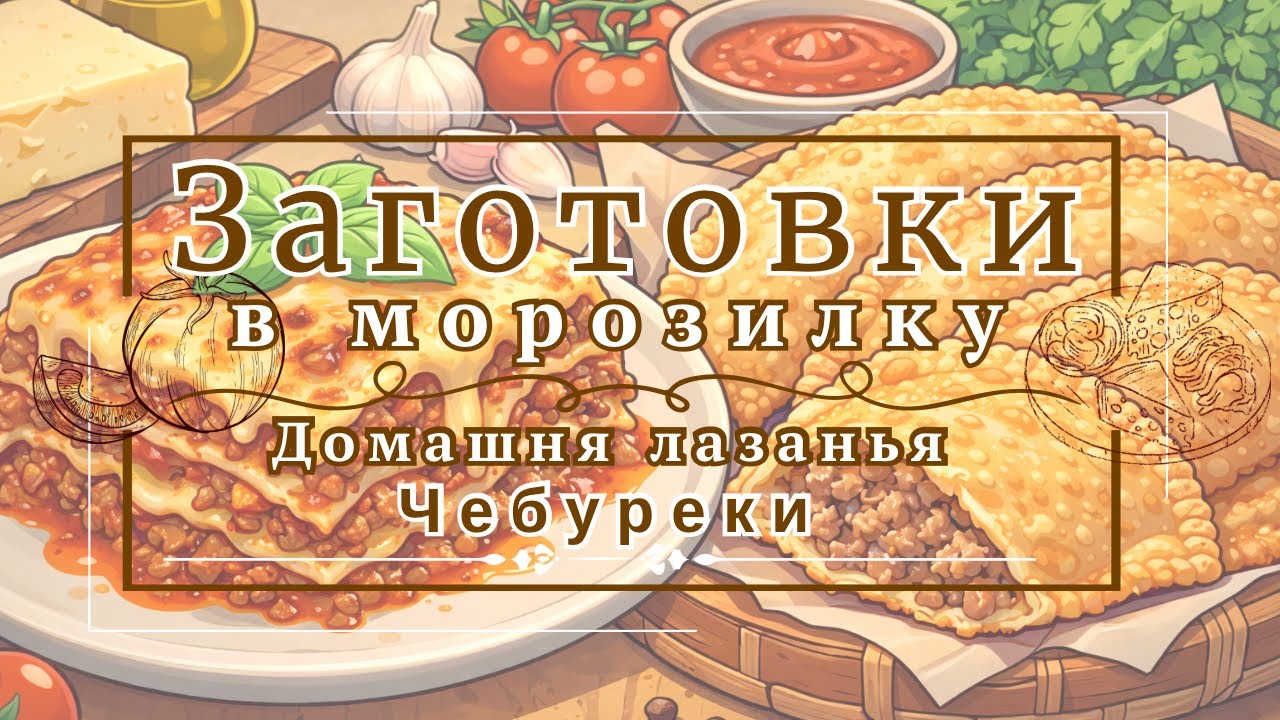 Заготовки в морозилку 🧊 | Чебуреки | домашня лазанья | Домашні напівфабрикати в морозилку | 