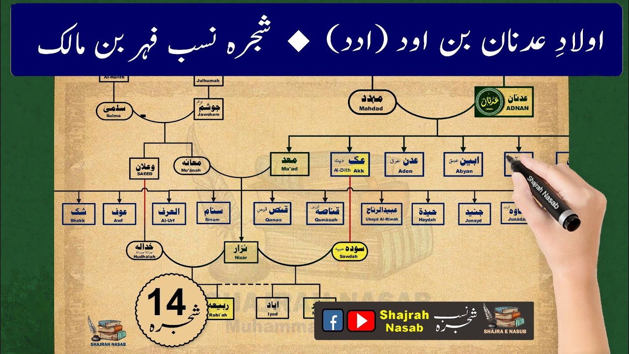 Family Tree Fahr Bin Malik | Aulad E Adnan Bin Oud | Shajrah Nasab | Video 14