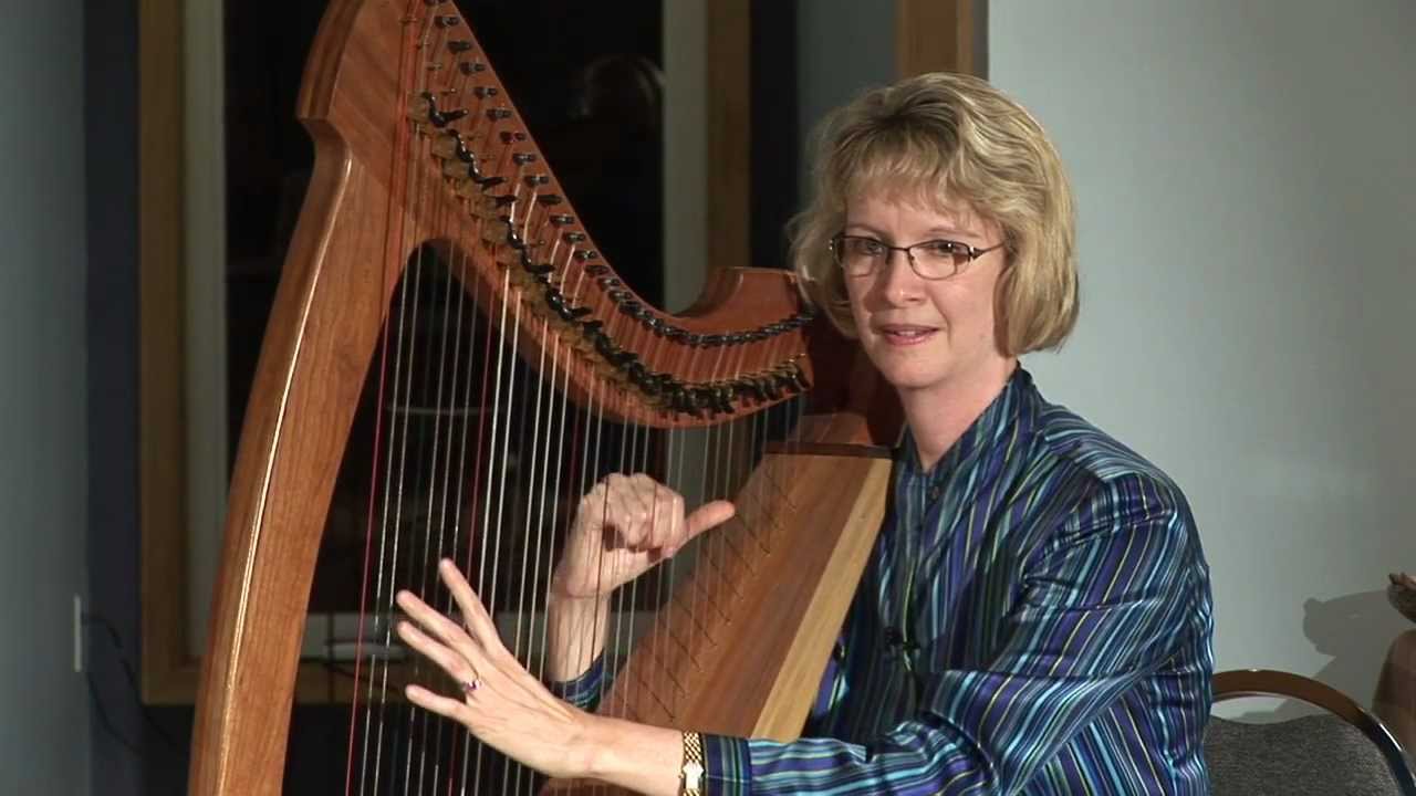 Tami Briggs demonstrates Harp Therapy