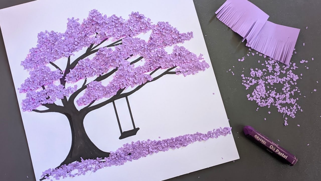 DIY Paper Tree Projects | How to Make Paper Tree Collage | Membuat Pohon dari Kertas Origami