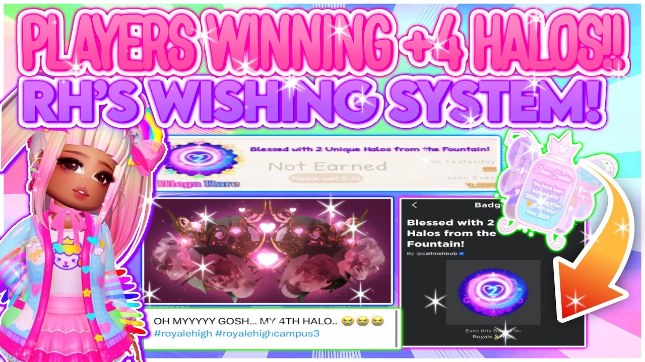 🌼How PLAYERS WIN +4 HALOS! Royale High’s WISHING SYSTEM HYPOTHESIS!! (& analysis)🥚🌷 #royalehigh
