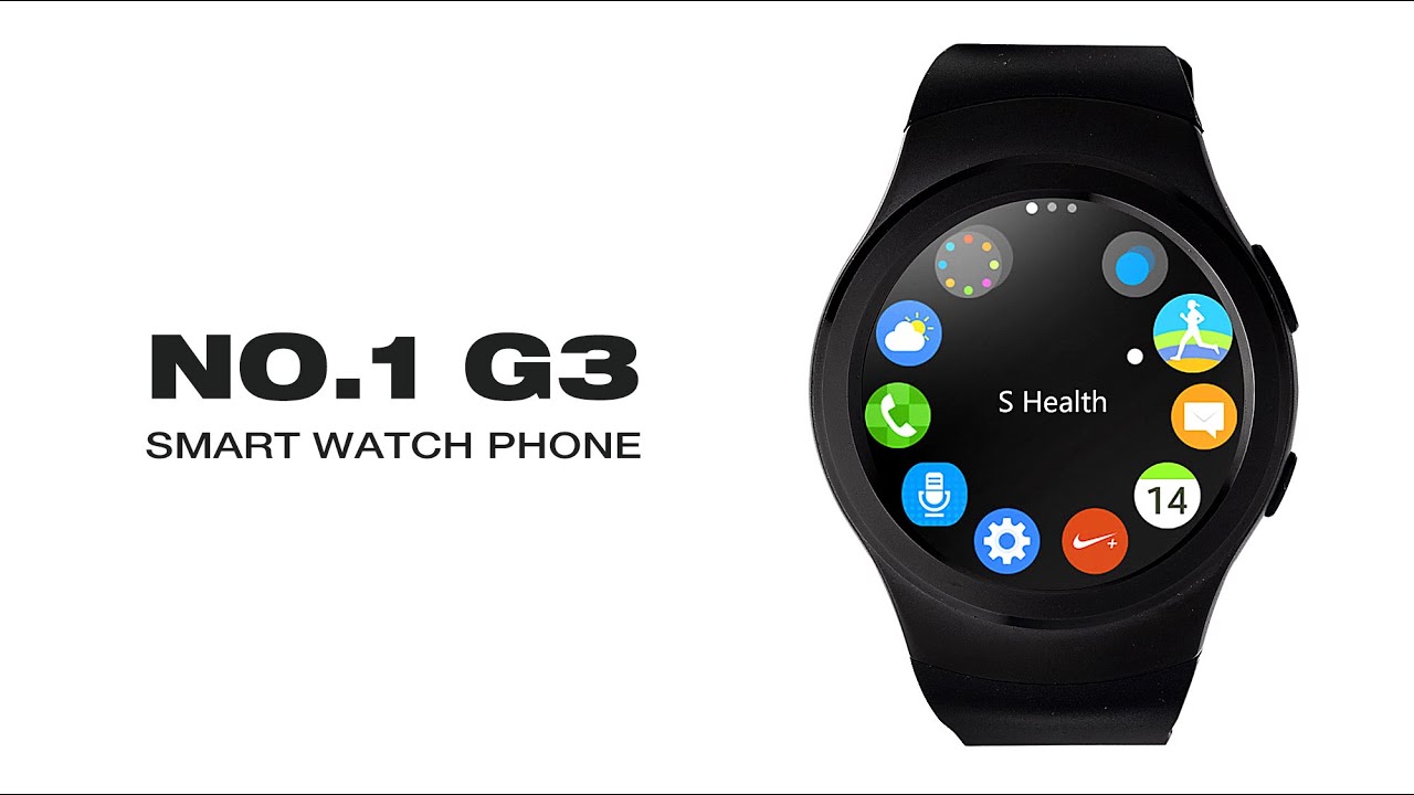 NO.1 G3 Smart Watch Phone Full Circular Dialer SMS Reminder Heart Rate Pedometer