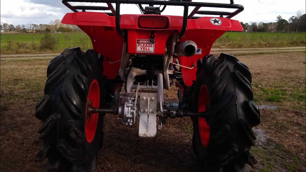 Honda 300 54%gr 31 ol1s center paddle 5in stretch 4in lift MUD TEST!(needs a locker!)