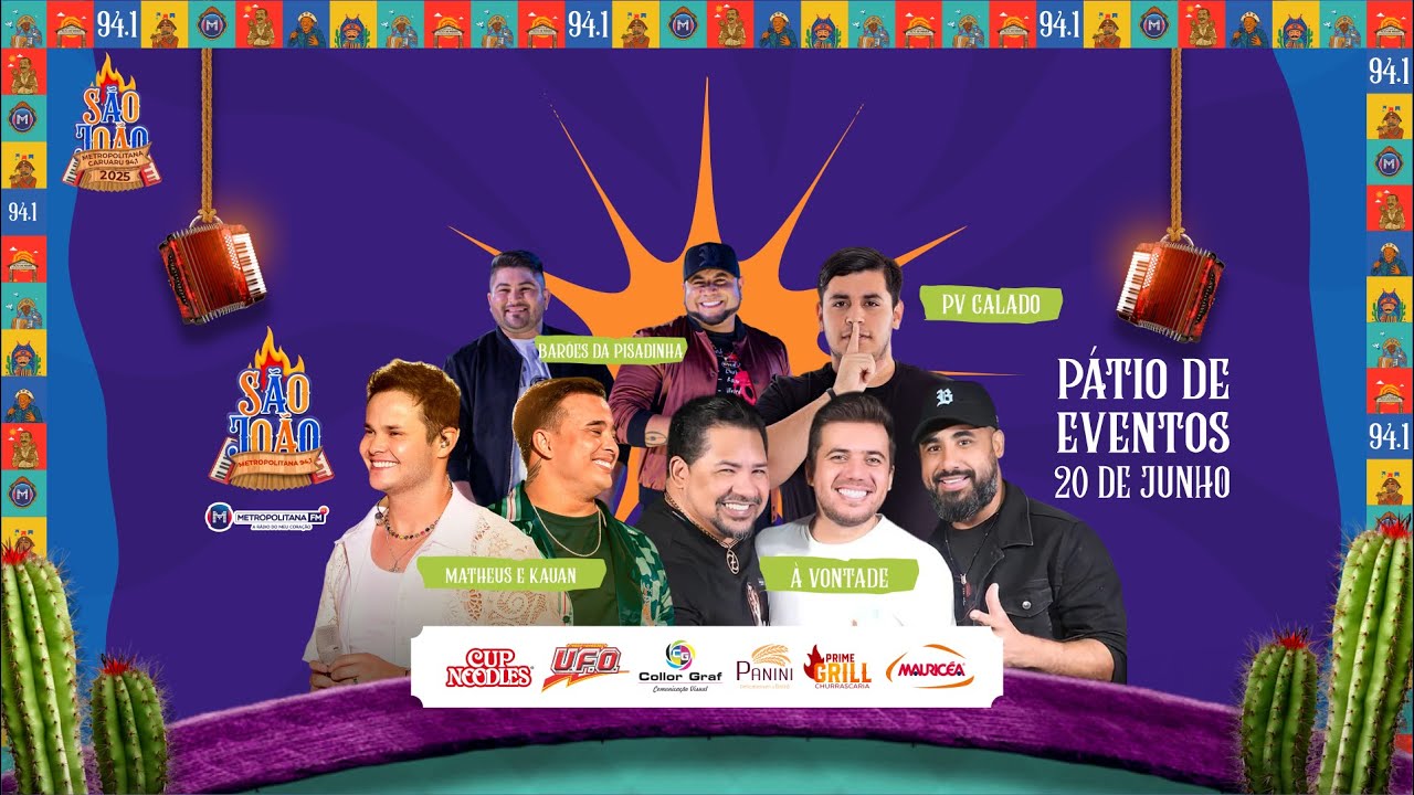 SÃO JOÃO DE CARUARU AO VIVO 20/06/2025 - MATHEUS E KAUAN, A VONTADE, BAROES DA PISADINHA, PV CALADO