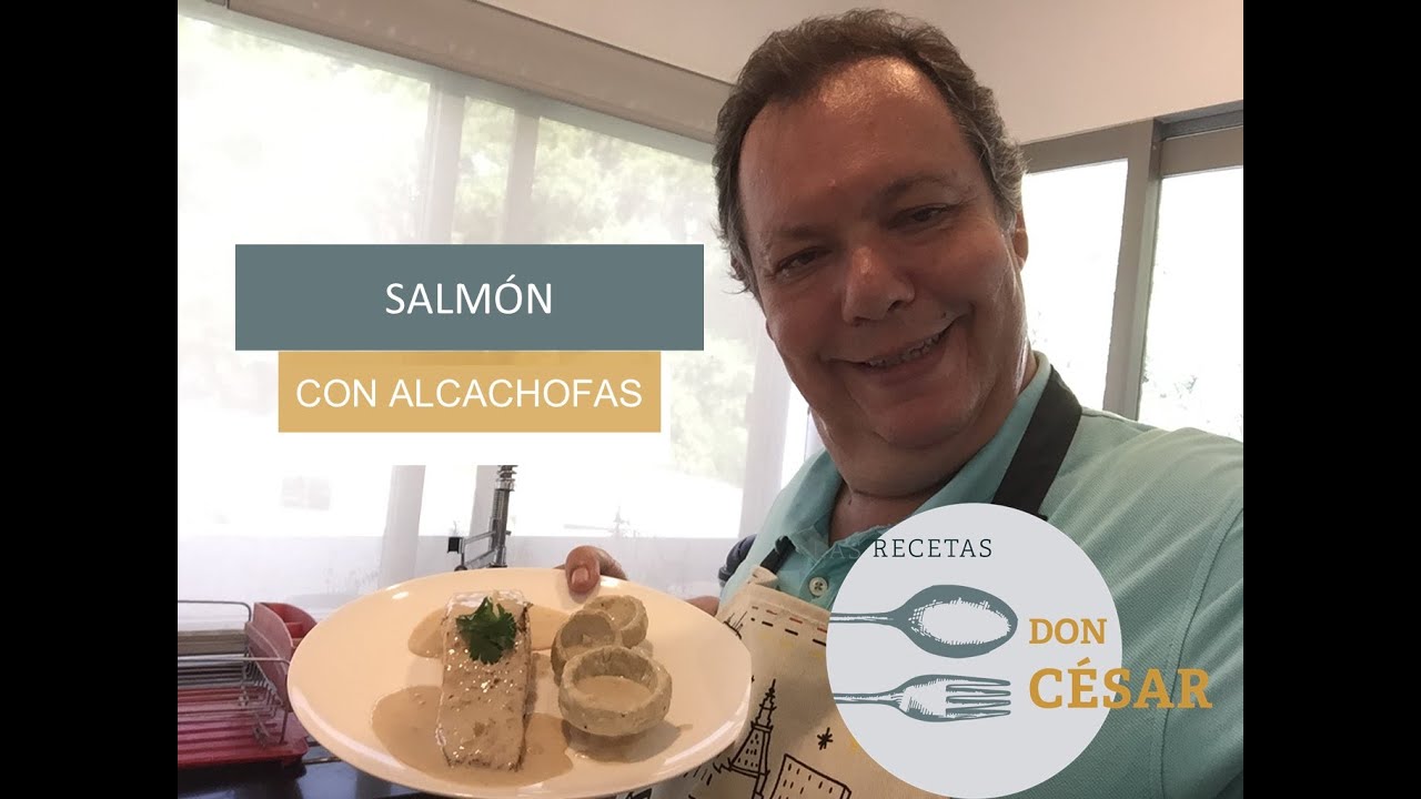 SALMÓN CON ALCACHOFAS EN SALSA BLANCA , UNA JOYA ¡