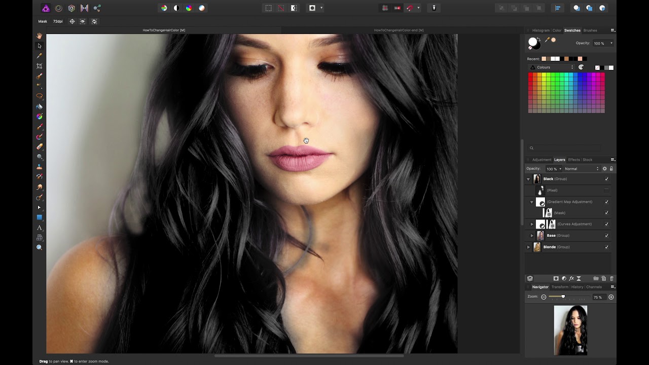How To Change Hair Color – Affinity Photo