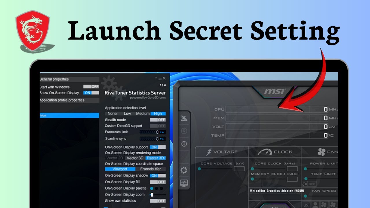 How to open RivaTuner from MSI Afterburner (Smooth Linking)