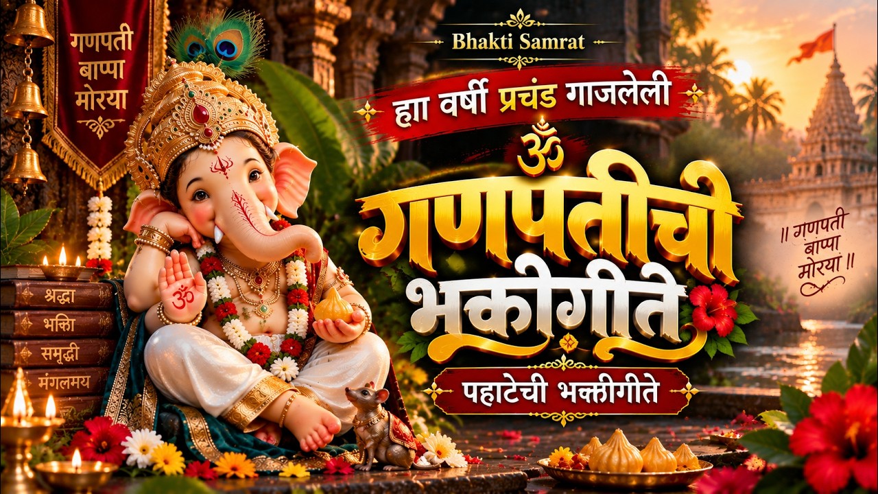 Ganpati Bhakti Geete 2026 | मनाला समाधान देणारी गणपतीची गाणी | पहाटेची भक्तीगीते 2.0