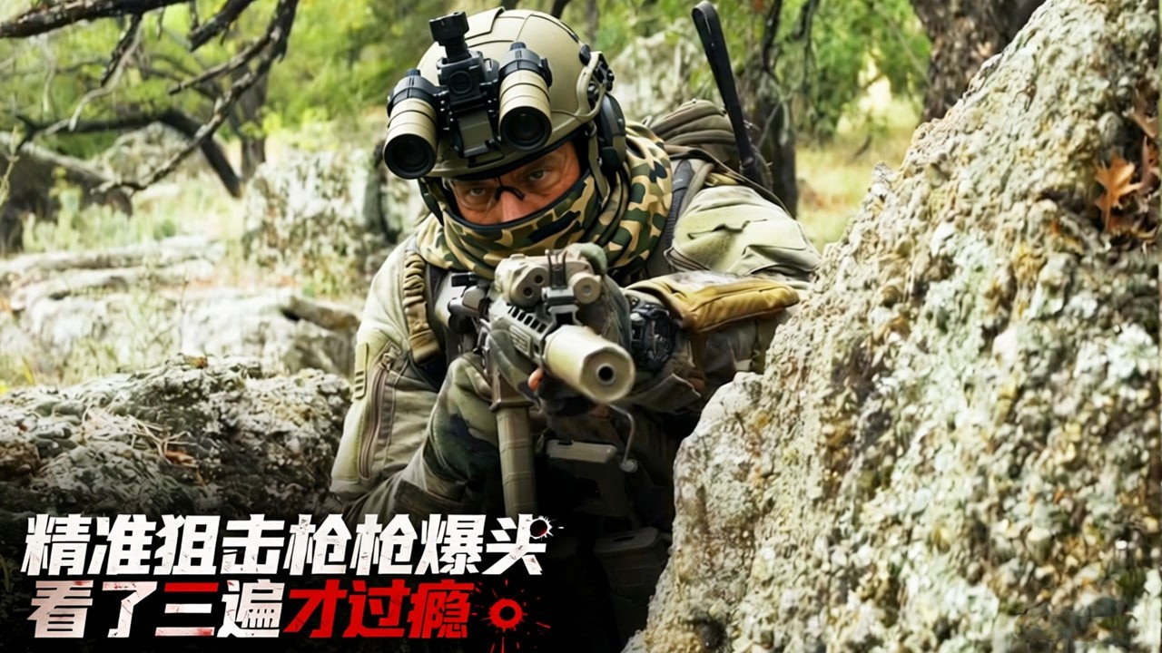 海豹队长绝境封神，现代战争爽片天花板！硬刚上百名叛军，精准狙击枪枪爆头，看了三遍才过瘾