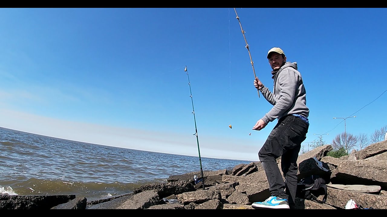 2 días de pesca en la Ribera de Quilmes. Probando la Go Pro 7 White. Pesca con German