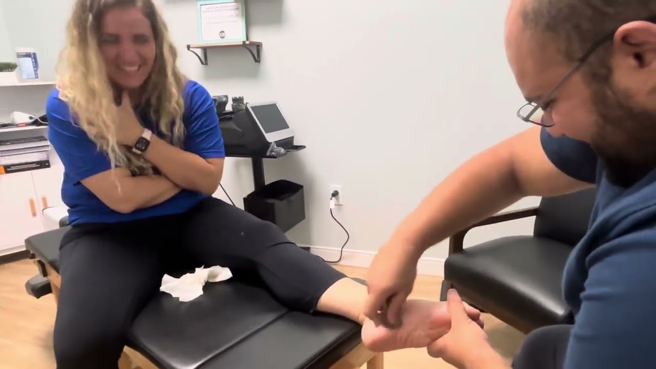 Scraping for Foot Pain After Running  #foryou #chiropractor #footpain #running #asmr #foryoupage
