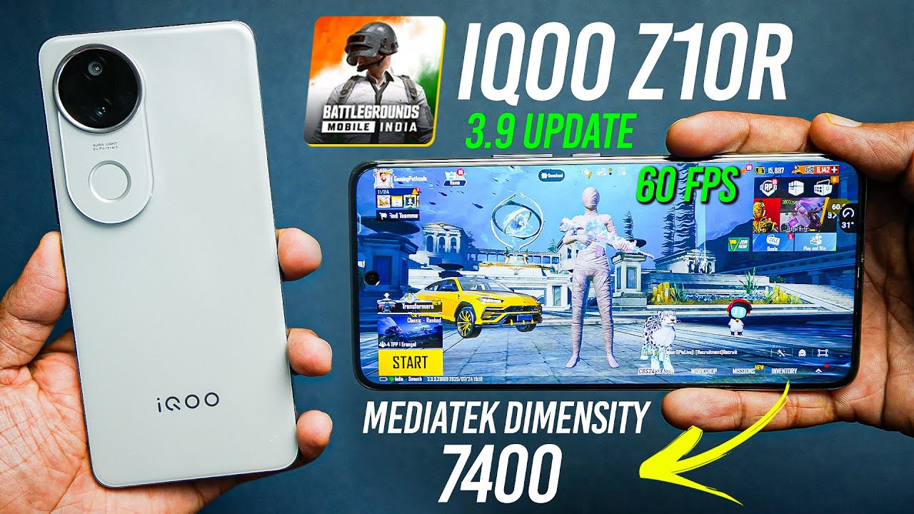iQOO Z10R - BGMI Test with FPS Meter 🔥