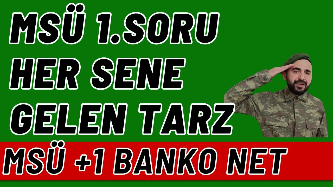 2025 MSÜ 1. Soru tarzı HER SENE BANKO !!! #msü #yks #msü2025