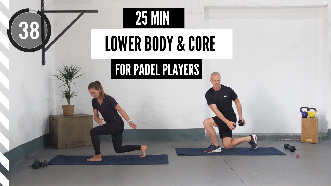 25 Minute Real-Time Lower Body & Core home Workout for Padel Players | Train at Home