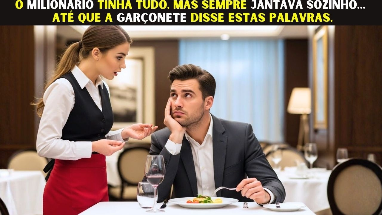 O Milionário tinha TUDO, mas sempre JANTAVA SOZINHO — até que a GARÇONETE disse ESTAS PALAVRAS.