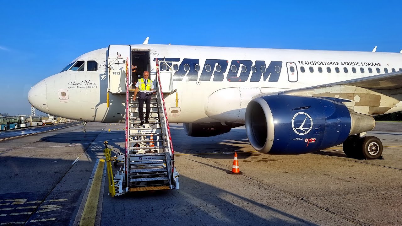 Airbus A318 а/к TAROM | Рейс Бухарест — Тимишоара