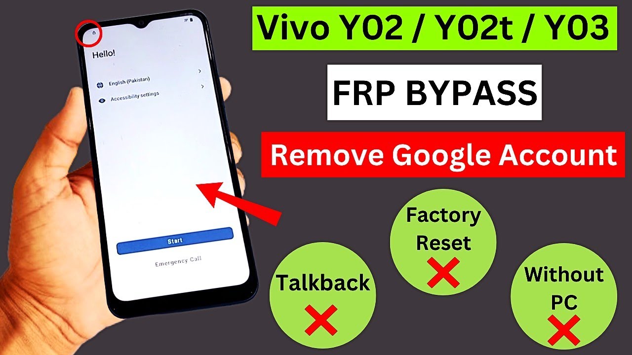 Vivo Y02,YO2T,Y03 Frp Bypass Without PC 2024 | All Vivo Google Account Bypass Talkback Not Working