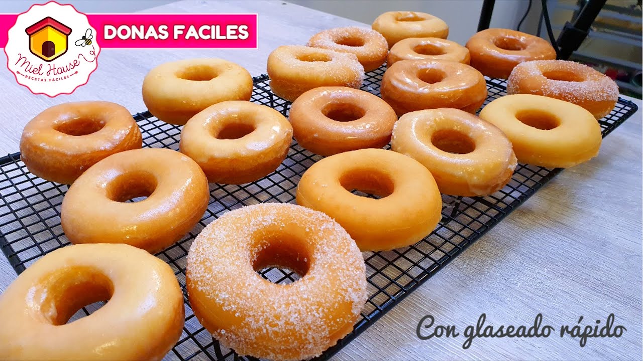 DONAS glaseadas PARA PRINCIPIANTES con muy pocos ingredientes SUPER ESPONJOSAS Y DELICIOSAS