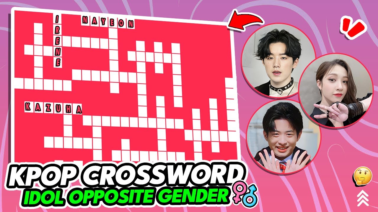 IDOL OPPOSITE GENDER ⚤ | KPOP CROSSWORD GAMES