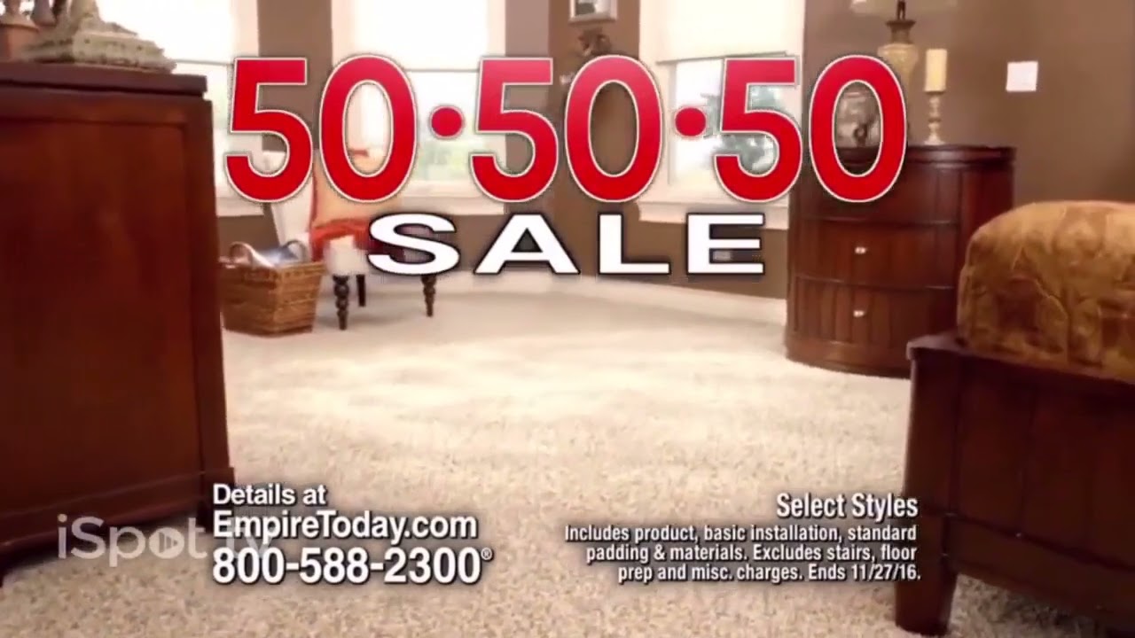 Empire Today 50 50 50 Sale Carpet and Flooring Commercial 2016 with Holiday Commercials