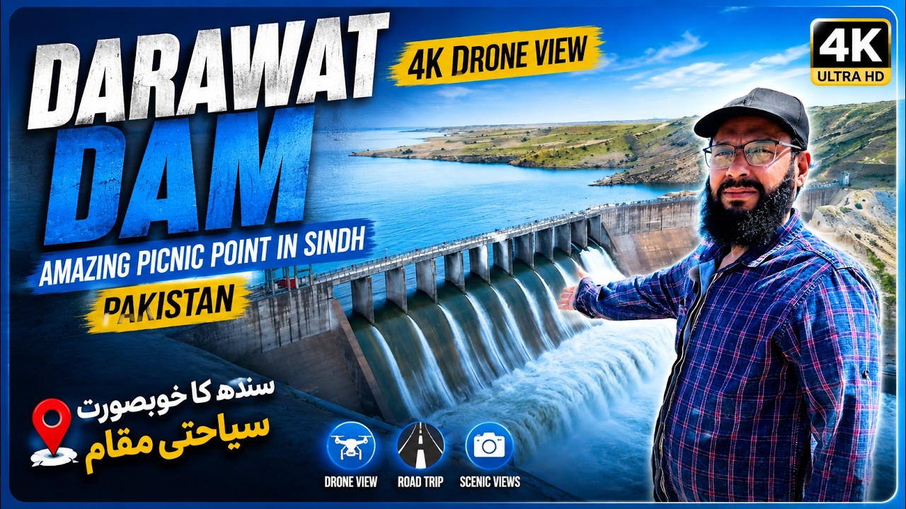 Darawat Dam 4K Drone View | Amazing Picnic Point in Sindh Pakistan