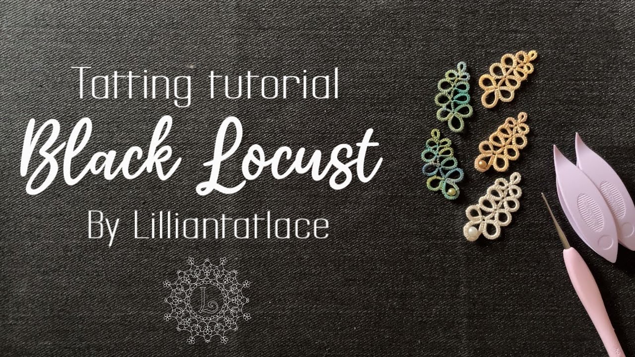 Tatting tutorial - Black Locust (motif) with bead (full tutorial)