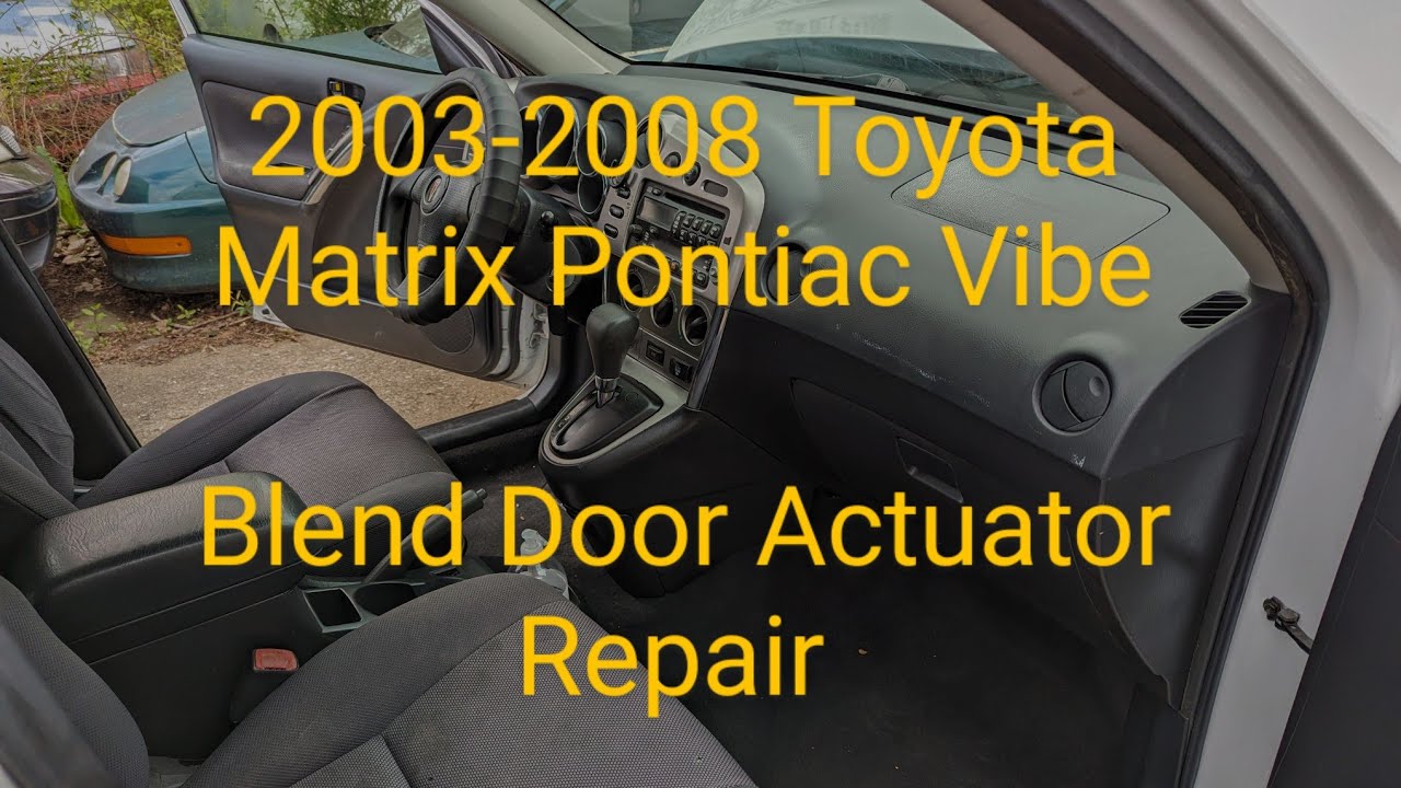 2003-2008 Toyota Matrix Pontiac Vibe Blend Door Actuator Removal and Replacement Clicking Noise Fix