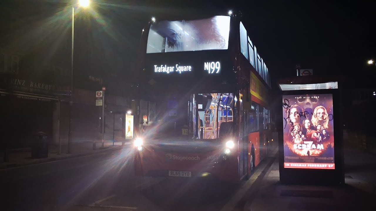Route N199 : Trafalgar Square to St Mary's Cray Station 