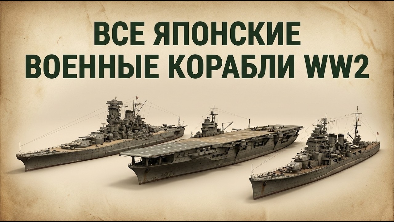 Как выглядел весь японский военный флот во время войны?