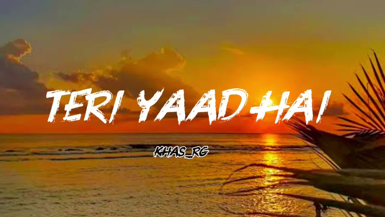 Teri yaad hai new hindi official song | khas_rg