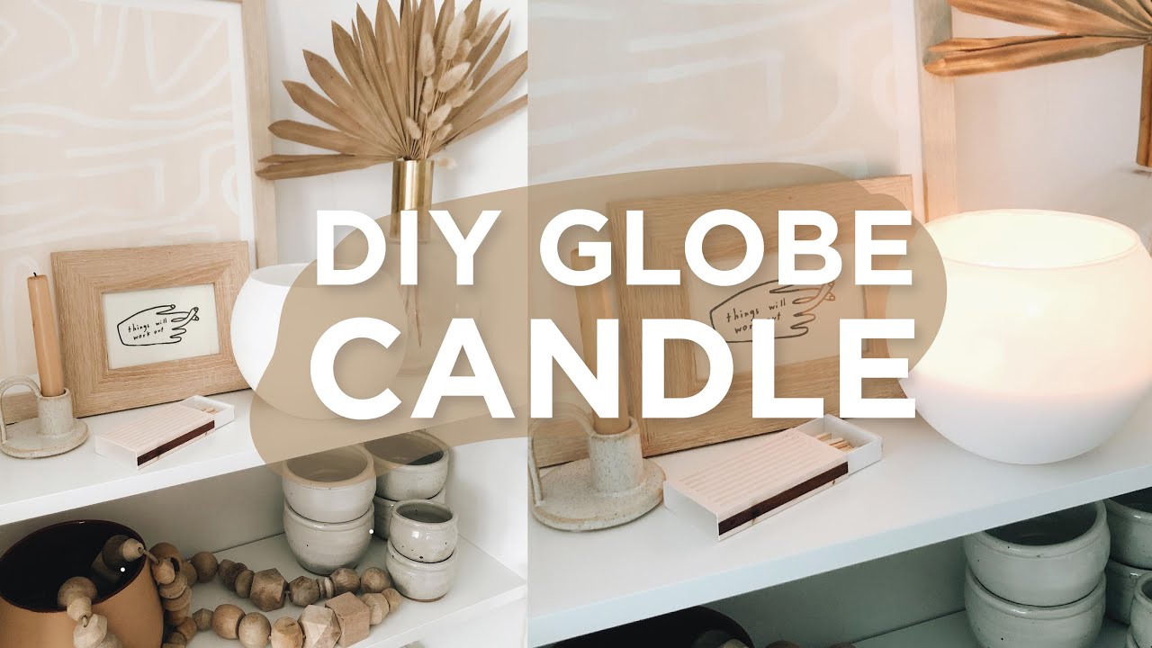 DIY Mid-Century Modern Globe Candle // Home Decor on a Budget