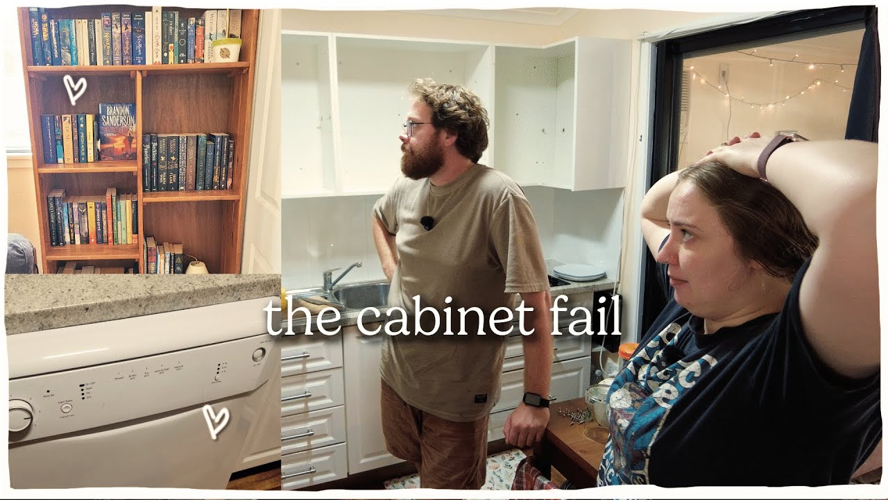 kitchen reno reality: a cabinet fail, dishwasher install & living room bookcases ☁️