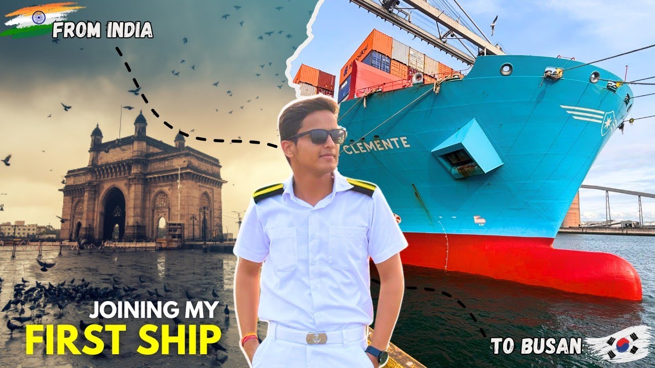 JOINING MY FIRST SHIP AS A CADET | From India to Busan | EP:01 Life of Sailor | Daveji