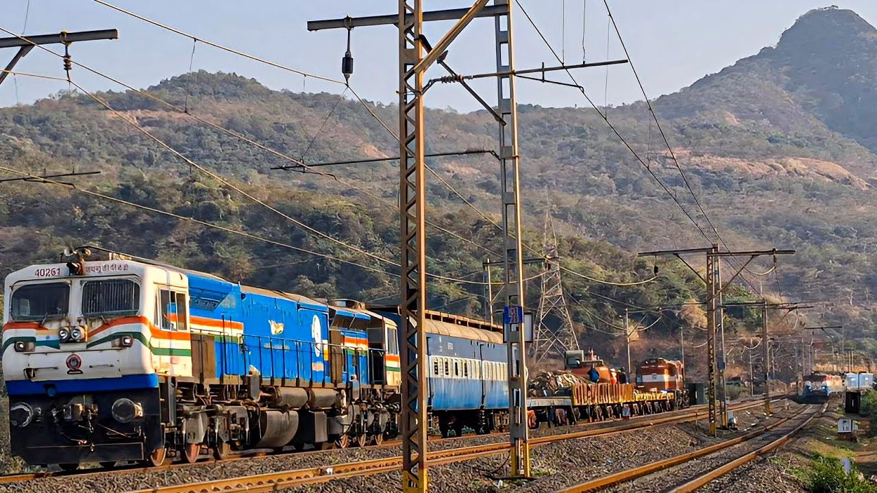 Emd With Department Train Doing Duty | Rare Seen in Bhor Ghat |