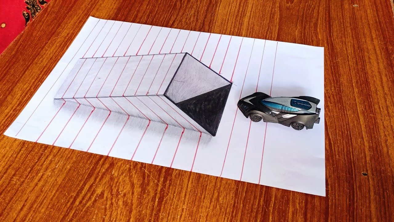 3D drawing Hole on paper for beginners - How to draw 3d