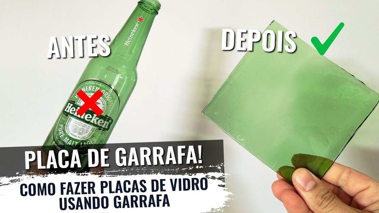 Passo a Passo - Como transformar uma garrafa de Vidro  em uma placa de vidro