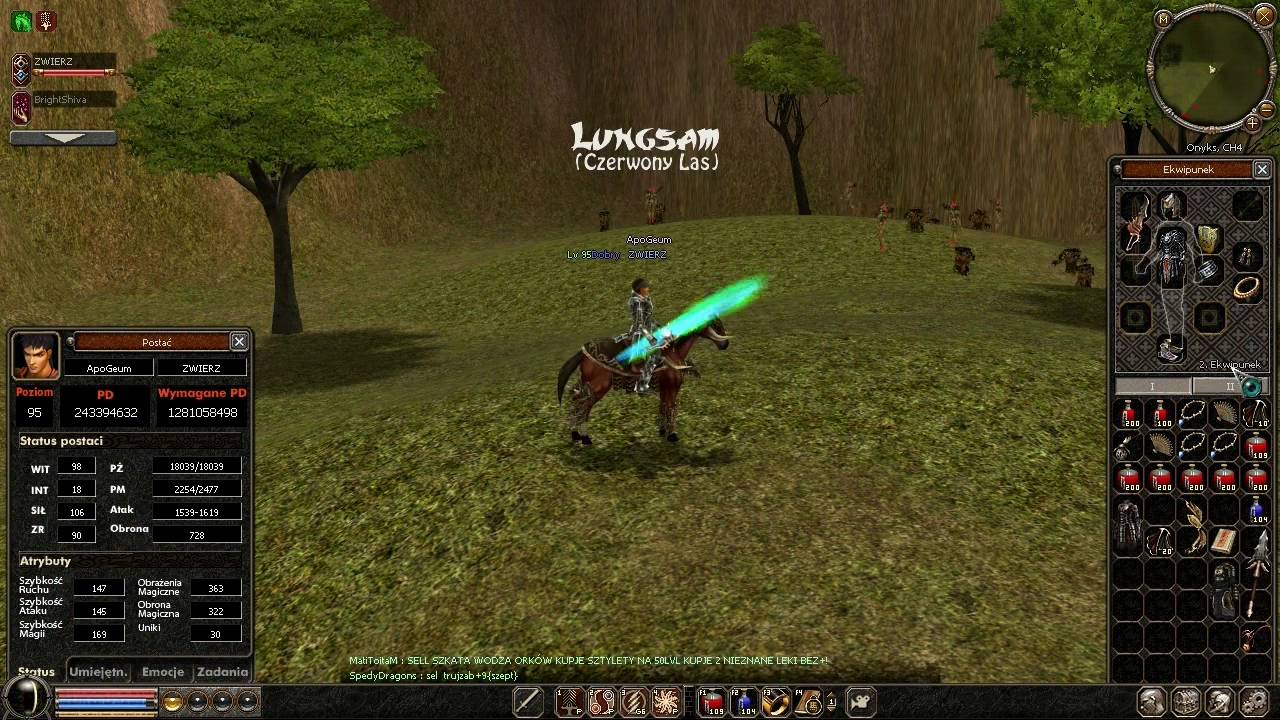 Metin2 pl - ZWIERZ vs Red Forest (Czerwony Las) s8 Onyks