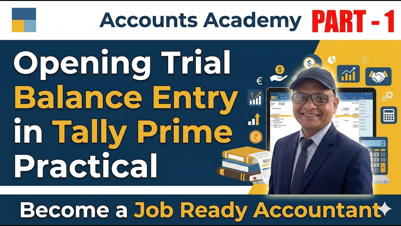Opening Trial Balance Entry in Tally Prime Practical | Tally Prime Tutorial | Part-1