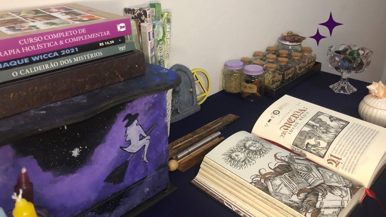 ARRUMANDO MEU ALTAR DE BRUXA 🧙🏼‍♀️💜✨