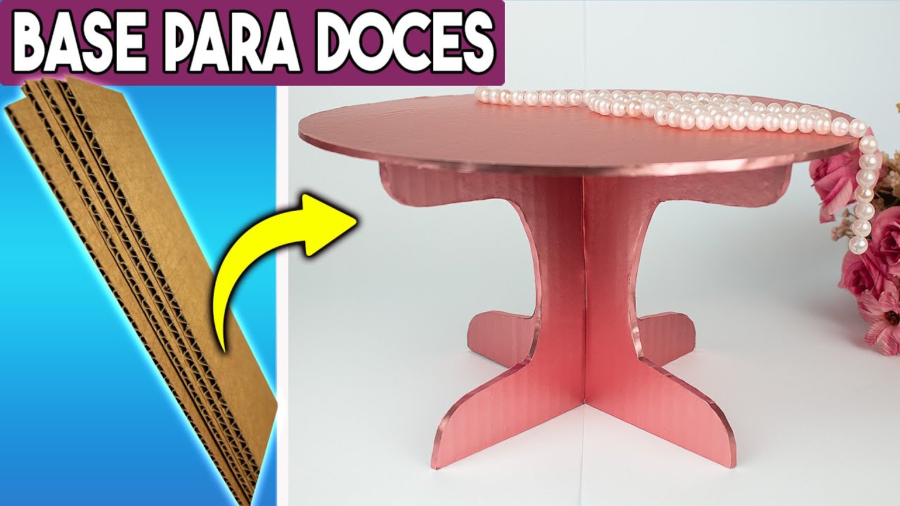 Como fazer Suporte para Cupcake🎉 Base para bolos feita com papelão| Ideia com reciclados