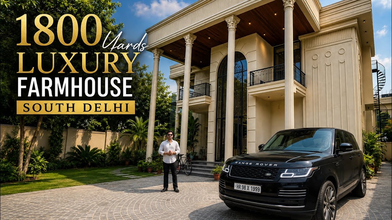 🔥 1800 Yard Ultra-Luxury Farmhouse | South Delhi Tour | Chhatarpur Farmhouses