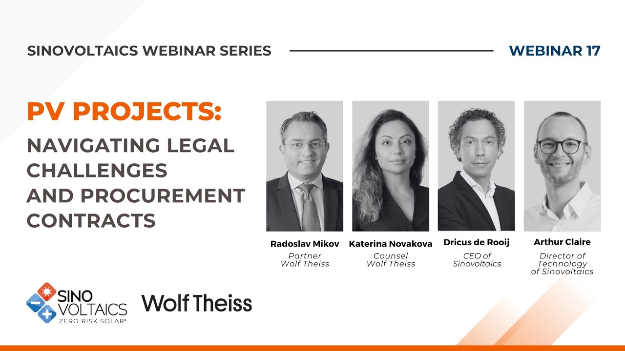 Legal Challenges Procurement Contracts of PV Project Webinar #solarenergy