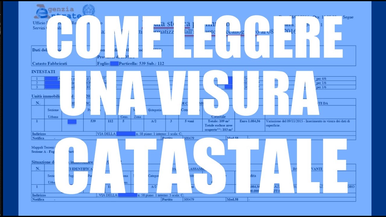 - COMPRARE CASA - Devi saper leggere una visura catastale