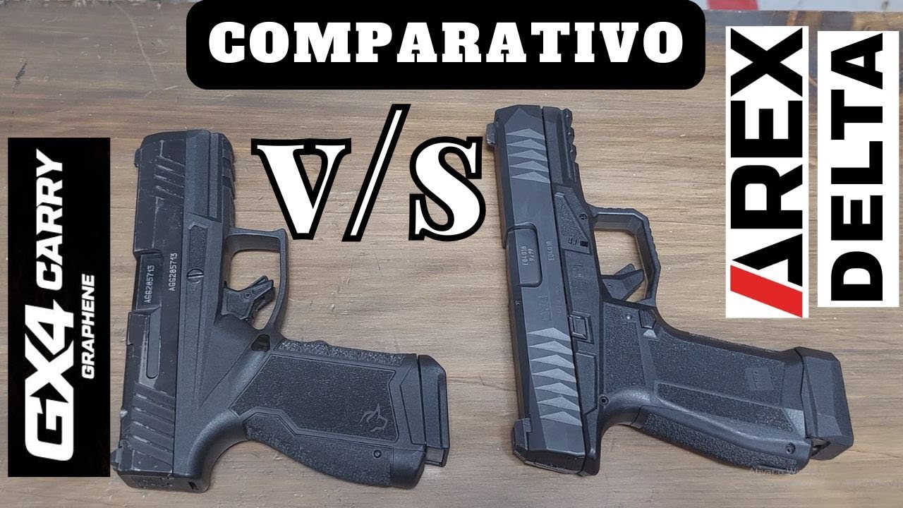 Comparativo GX4 Carry 38 TPC com a BARATA Arex Delta 9mm luger! Qual das duas pistolas é a melhor?