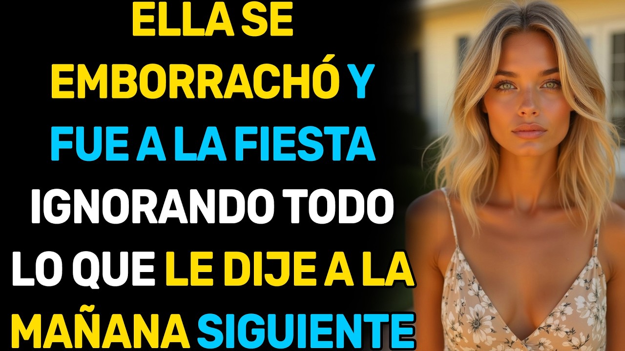 ELLA SE EMBORRACHÓ Y FUE A LA FIESTA IGNORANDO TODO LO QUE LE DIJE A LA MAÑANA SIGUIENTE
