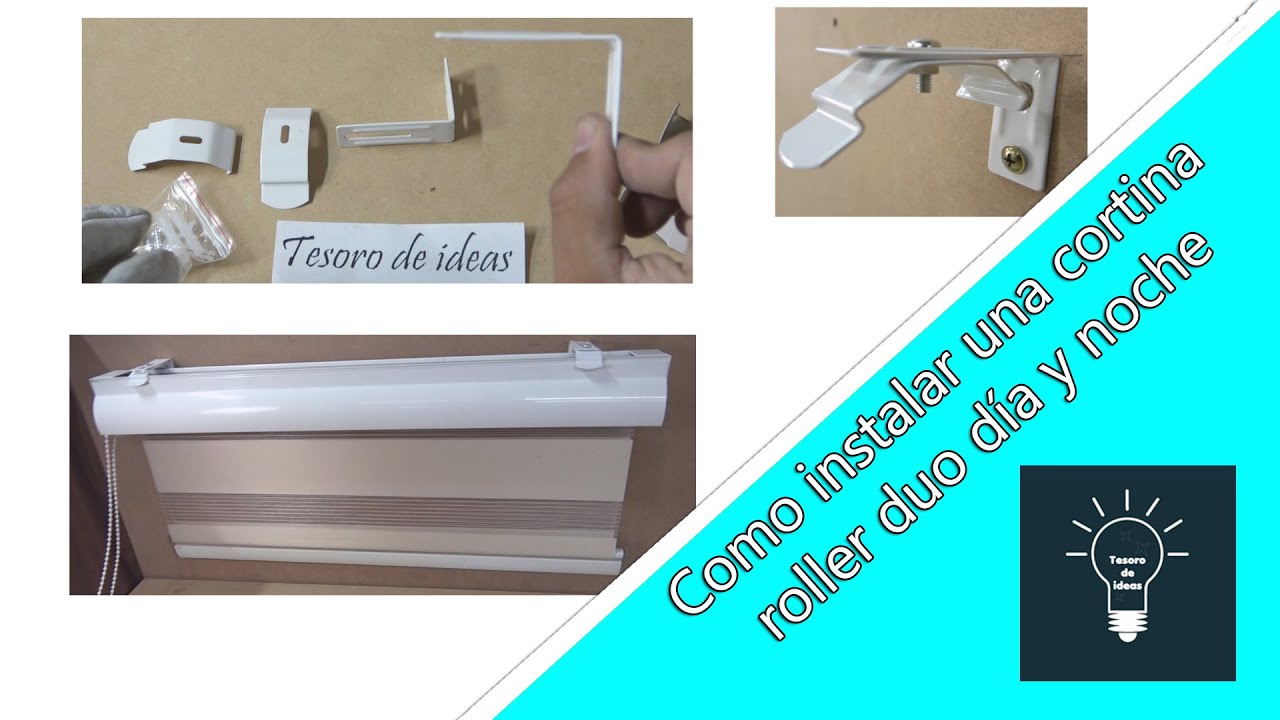 como instalar una cortina roller duo d&iacute;a y noche