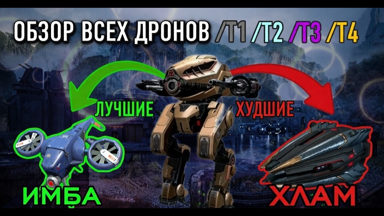 Краткий обзор ВСЕХ ДРОНОВ в War Robots