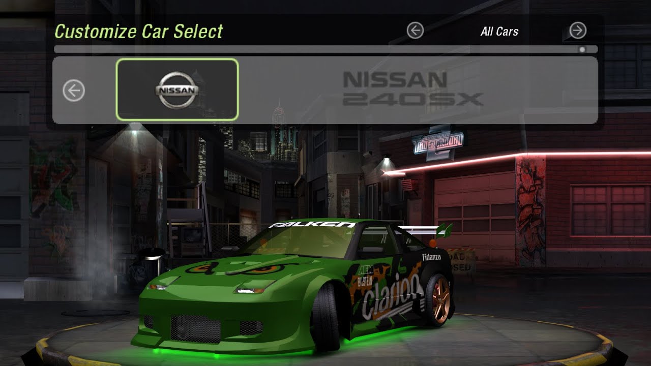 Need for Speed: Underground 2. Nissan 240SX customization and race.